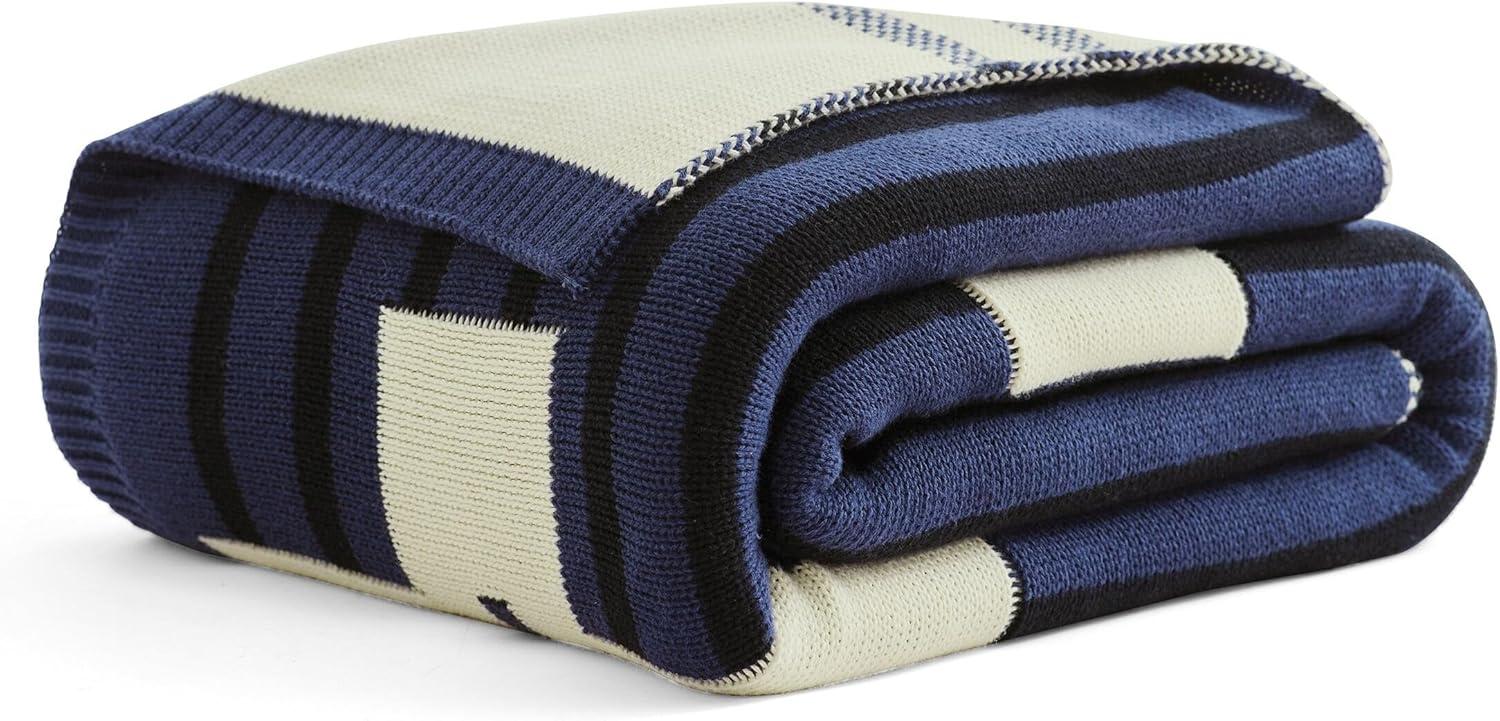 image:imagePendleton Patriotic Throw Blanket 100 Cotton Blanket Jacquard Knit Blue White amp Red Americana Throw 4th of July Independence Day Brave Star