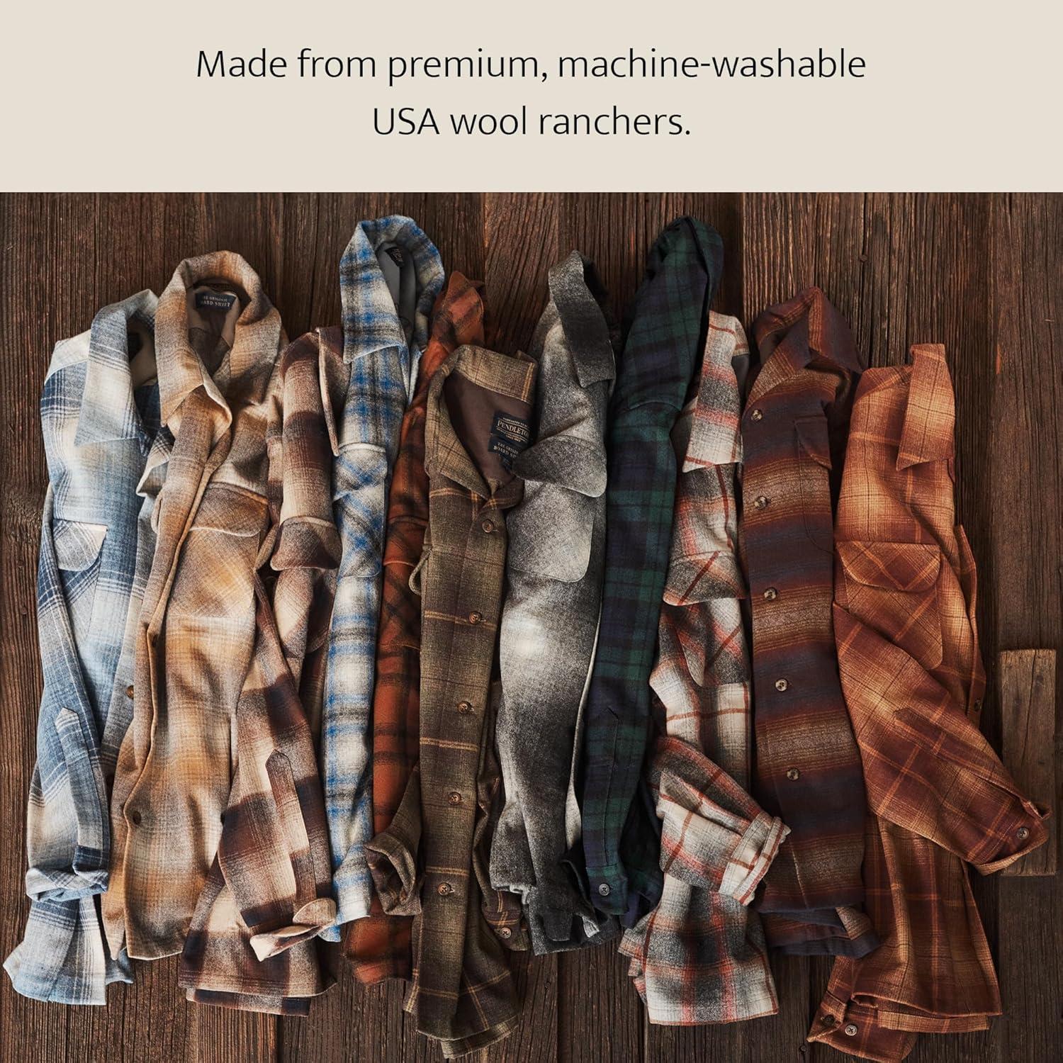 image:imagePendleton Iconic Board Shirts for Men 100 Wool SpringReady Washable Surf Classic for Seasonal LayeringGrey Mix Multi Plaid
