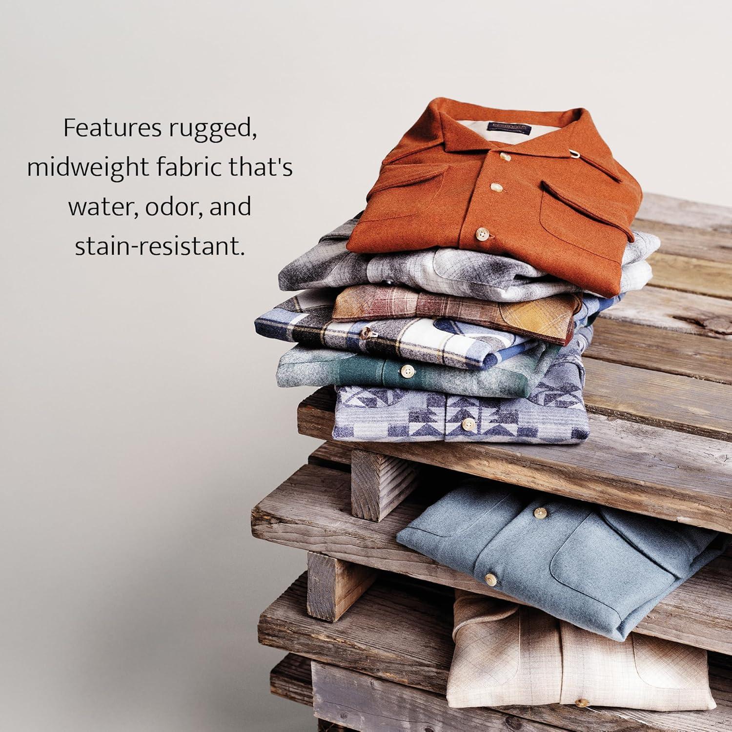 image:imagePendleton Iconic Board Shirts for Men 100 Wool SpringReady Washable Surf Classic for Seasonal LayeringGrey Mix Multi Plaid