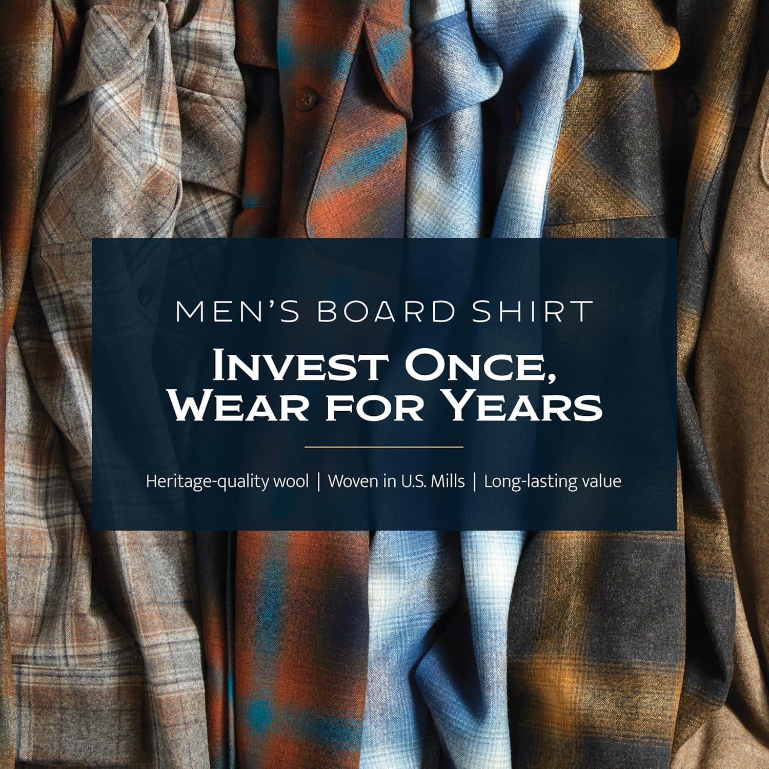 image:imagePendleton Iconic Board Shirts for Men 100 Wool SpringReady Washable Surf Classic for Seasonal LayeringOxford Mix Ombre
