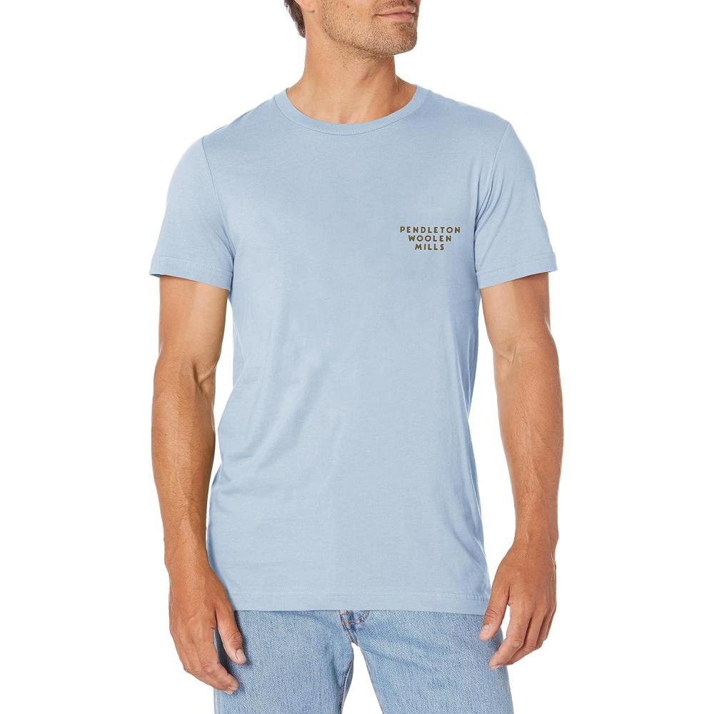 image:imagePendleton Mens Short Sleeve Wyeth Trail Graphic TShirtLight BlueMulti