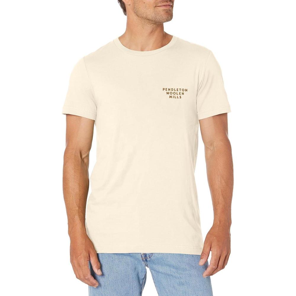 image:imagePendleton Mens Short Sleeve Wyeth Trail Graphic TShirtNaturalMulti