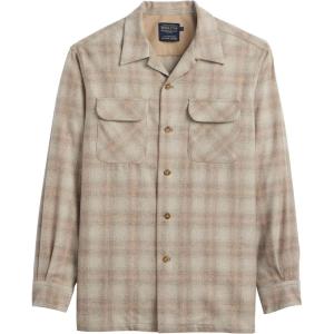 Pendleton Iconic Board Shirts for Men, 100% Wool Spring-Ready, Washable, Surf Classic for Seasonal Layering(Tan Ombre)