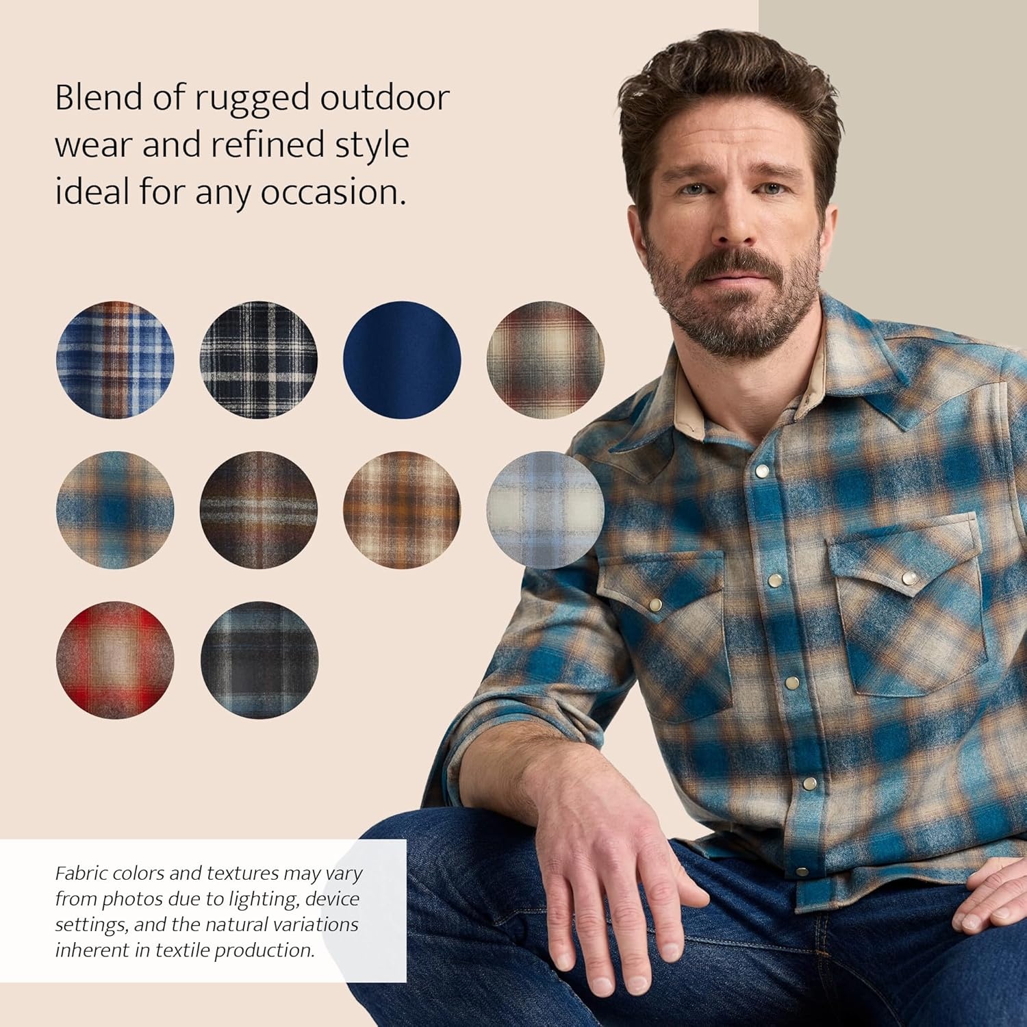 image:imagePendleton Canyon Mens Shirt Long Sleeve Flannel Shirt 100 Virgin Wool Regular FitGrey MixAqua Plaid