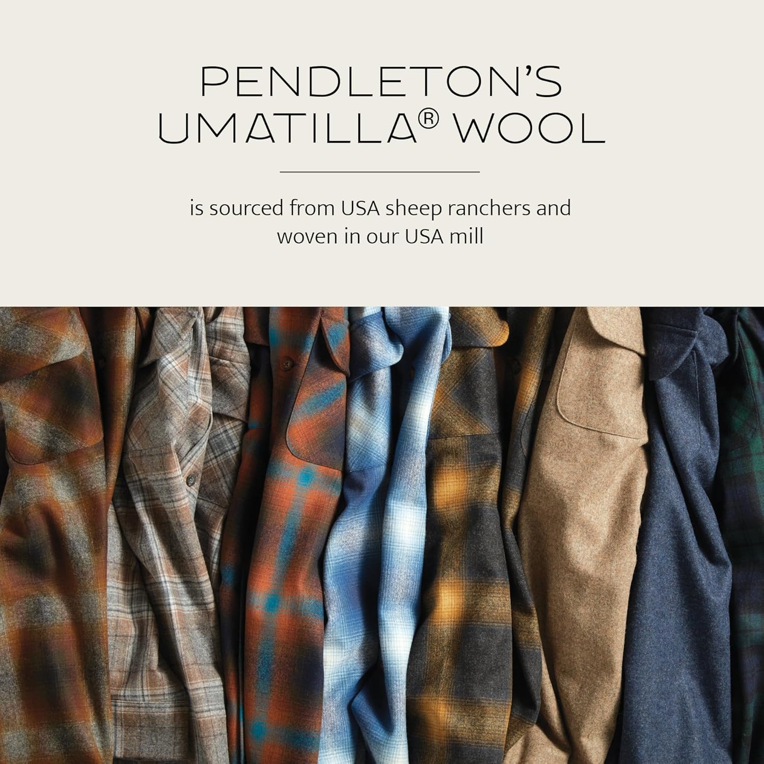 image:imagePendleton Canyon Mens Shirt Long Sleeve Flannel Shirt 100 Virgin Wool Regular FitTanBlueGrey Ombre