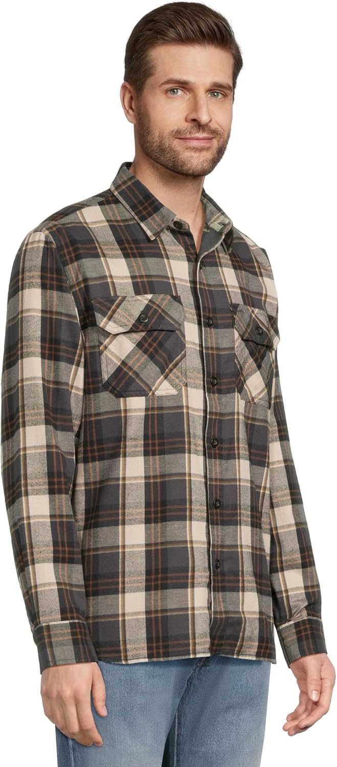 image:imagePendleton Mens Burnside Flannel Shirt NaturalCharcoal Plaid