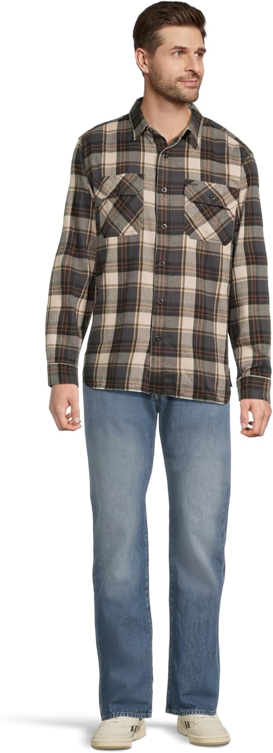 image:imagePendleton Mens Burnside Flannel Shirt NaturalCharcoal Plaid