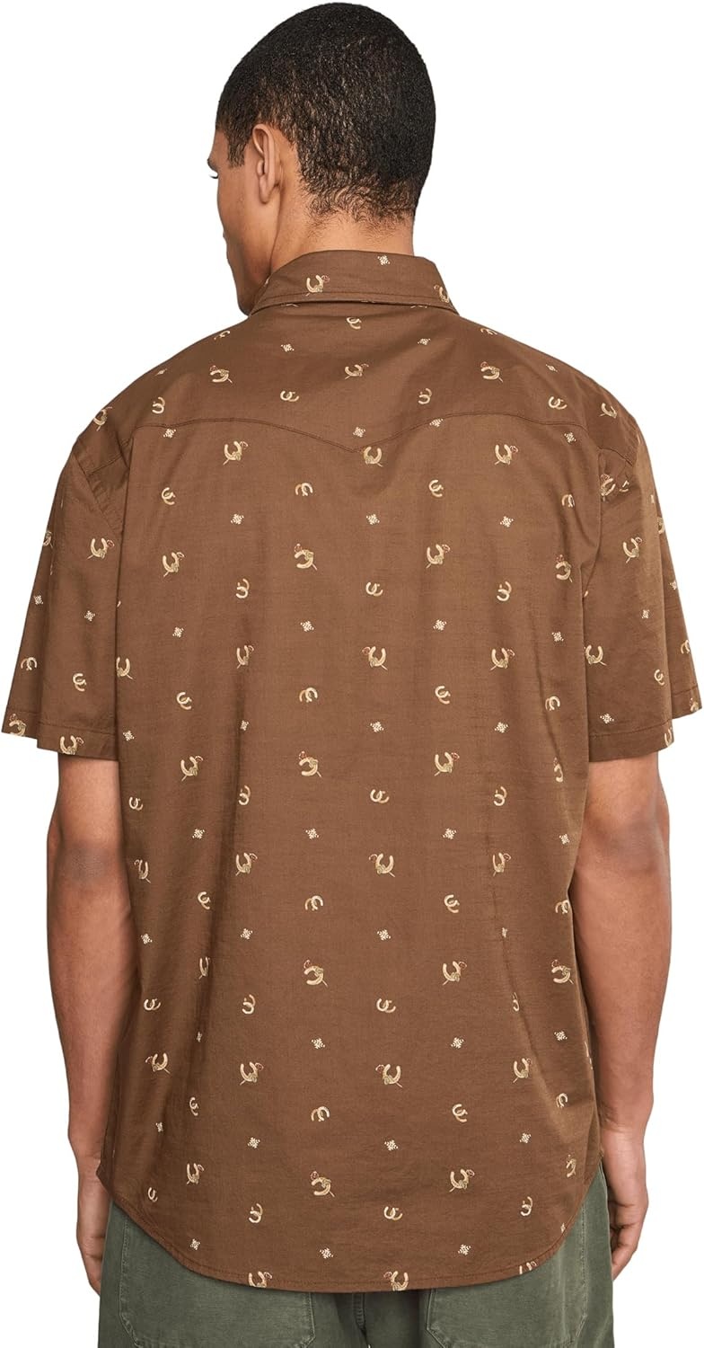 image:imagePendleton Mens Laramie Shirt Short Sleeve Horseshoe Brown