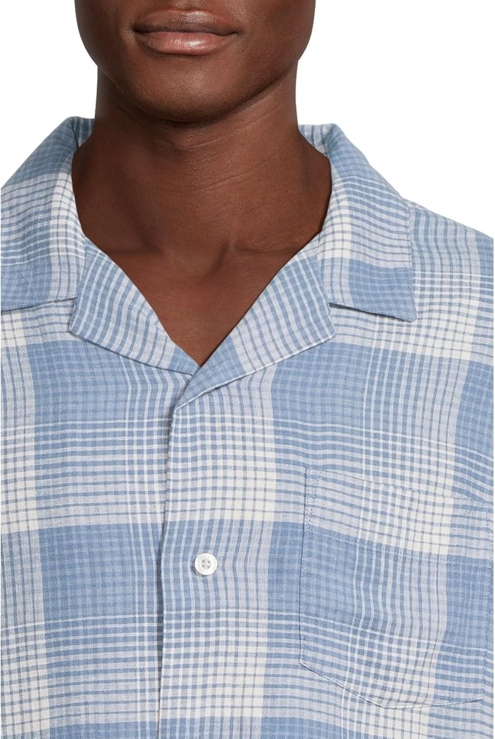 image:imagePendleton Mens Linen Camp Shirt Short SleeveBlueWhite Ombre