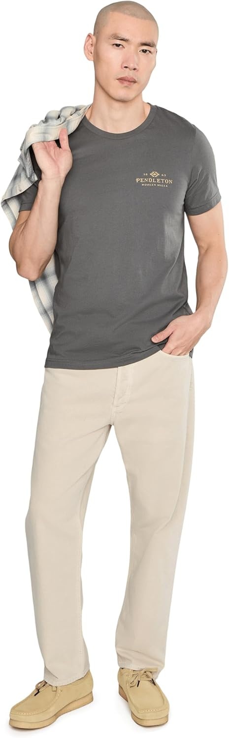 image:imagePendleton Mens Vintage Stamp Logo Graphic TeeAsphaltTan