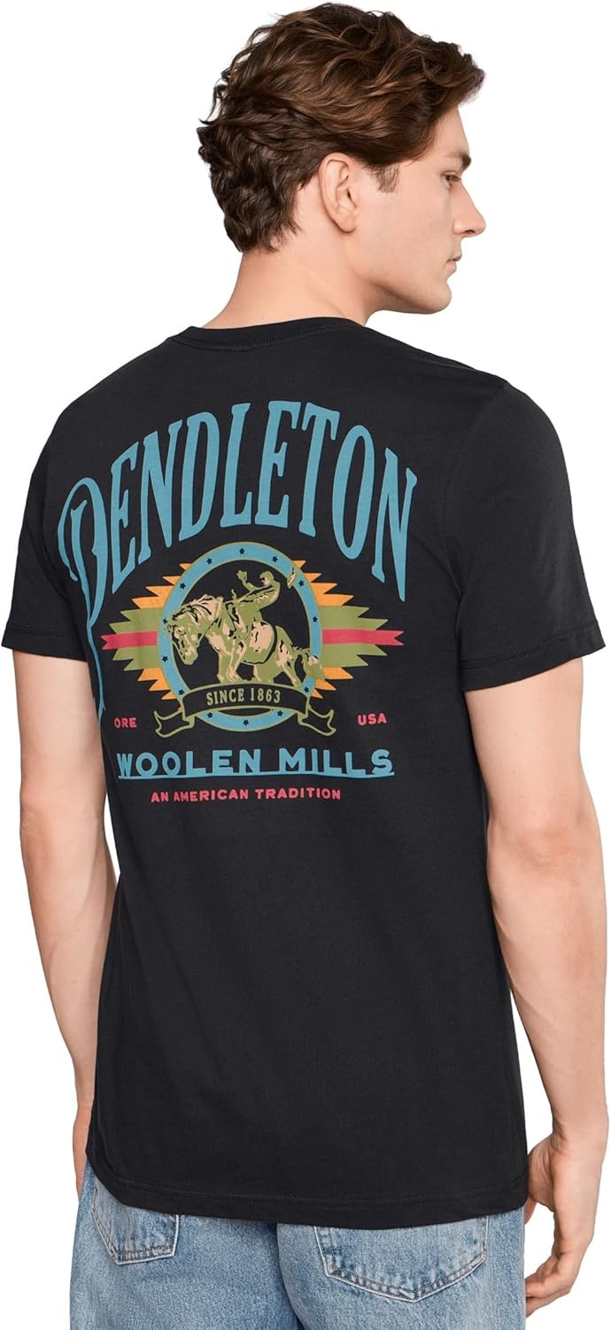image:imagePendleton Mens Western Tradition Graphic TeeVintage BlackMulti