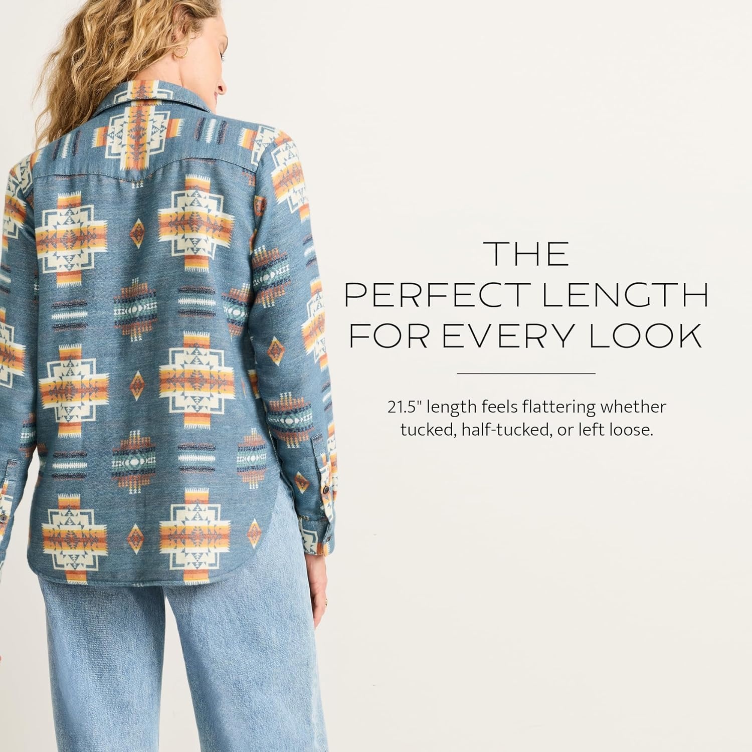 image:imagePendleton The Perfect One Pocket Shirt for Women Casual Long Sleeve Button Up Collared Blouse Work Wear Top Relaxed FitNavy Chief Joseph