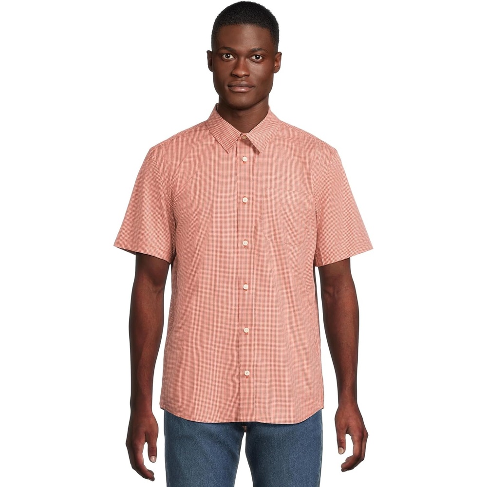 image:imagePendleton Mens Academy Shirt Short Sleeve BrickBlue Plaid