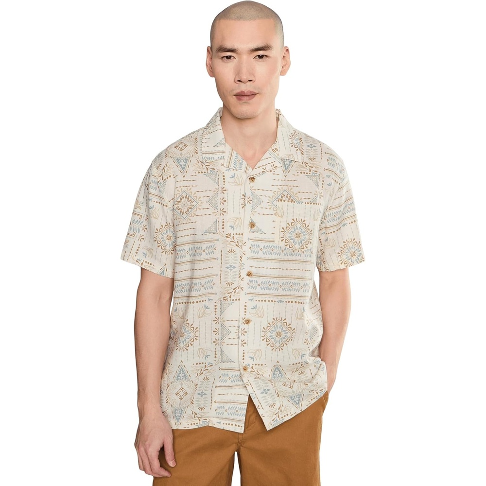 image:imagePendleton Mens Aloha Linen Camp Shirt Short SleeveLaurel Grove Ecru