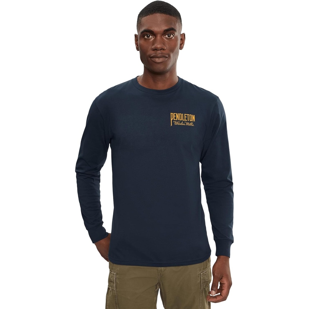 image:imagePendleton Mens Original Western Graphic Long SleeveNavy BlazerGold
