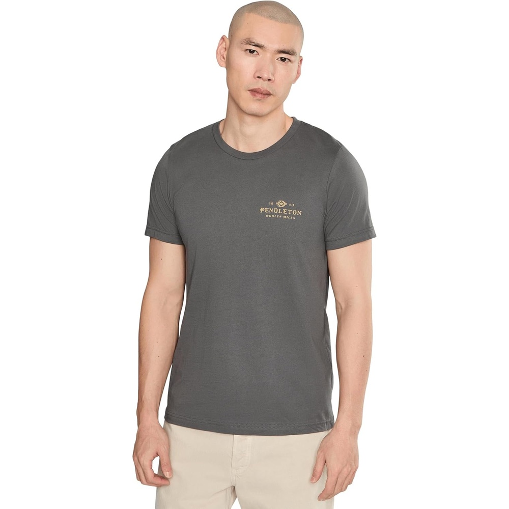 image:imagePendleton Mens Vintage Stamp Logo Graphic TeeAsphaltTan