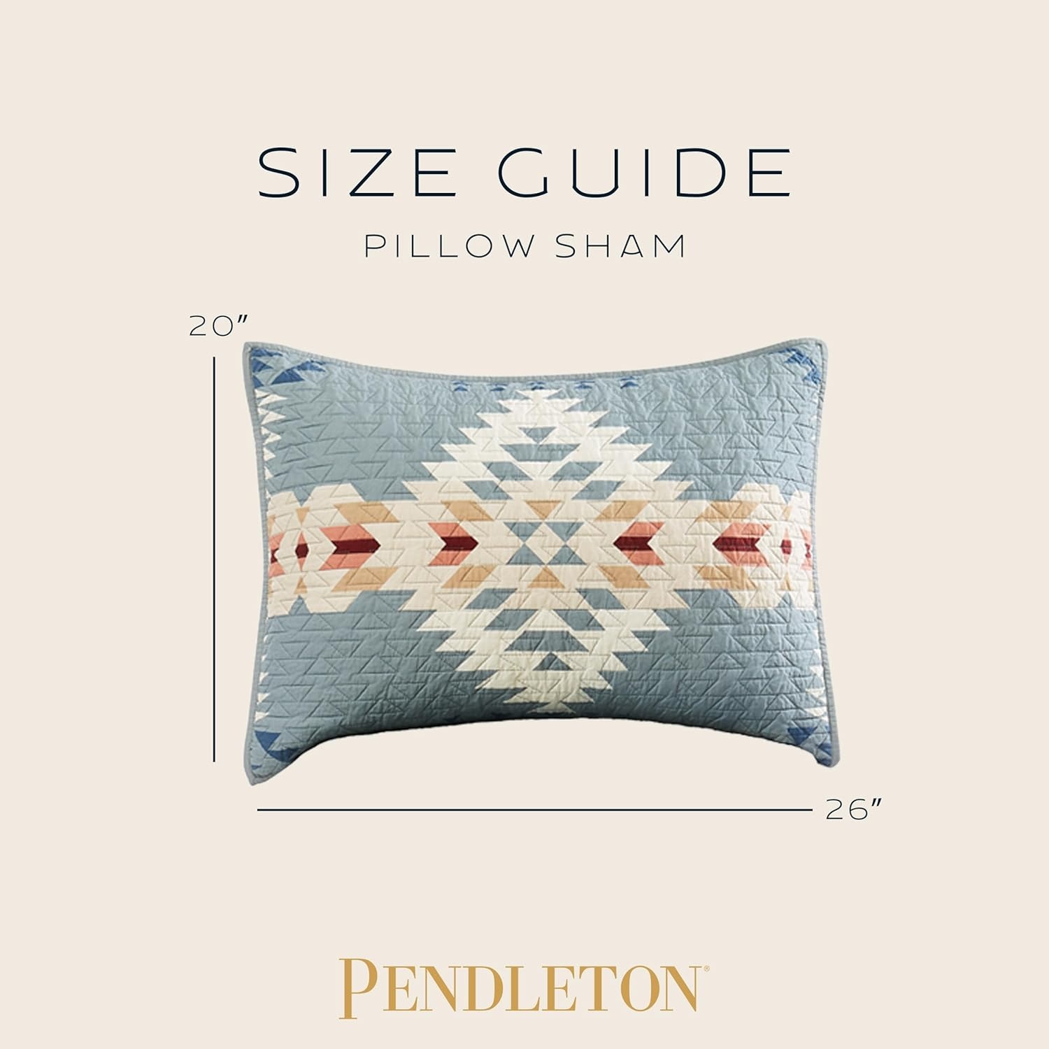 image:imagePendleton Quilt Set 100 Cotton 3 Piece Quilt Set with Shams Soft Lightweight Bedding for QueenKing Bed Light Blue Patterned Comforter Alternative Bedding Set Rancho Arroyo KingFullQueen