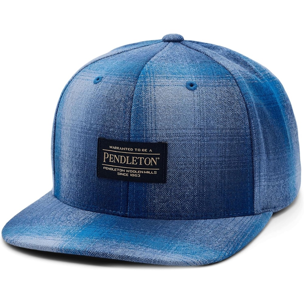 image:imagePendleton Mens Plaid Flat Brim HatBlue Ombre