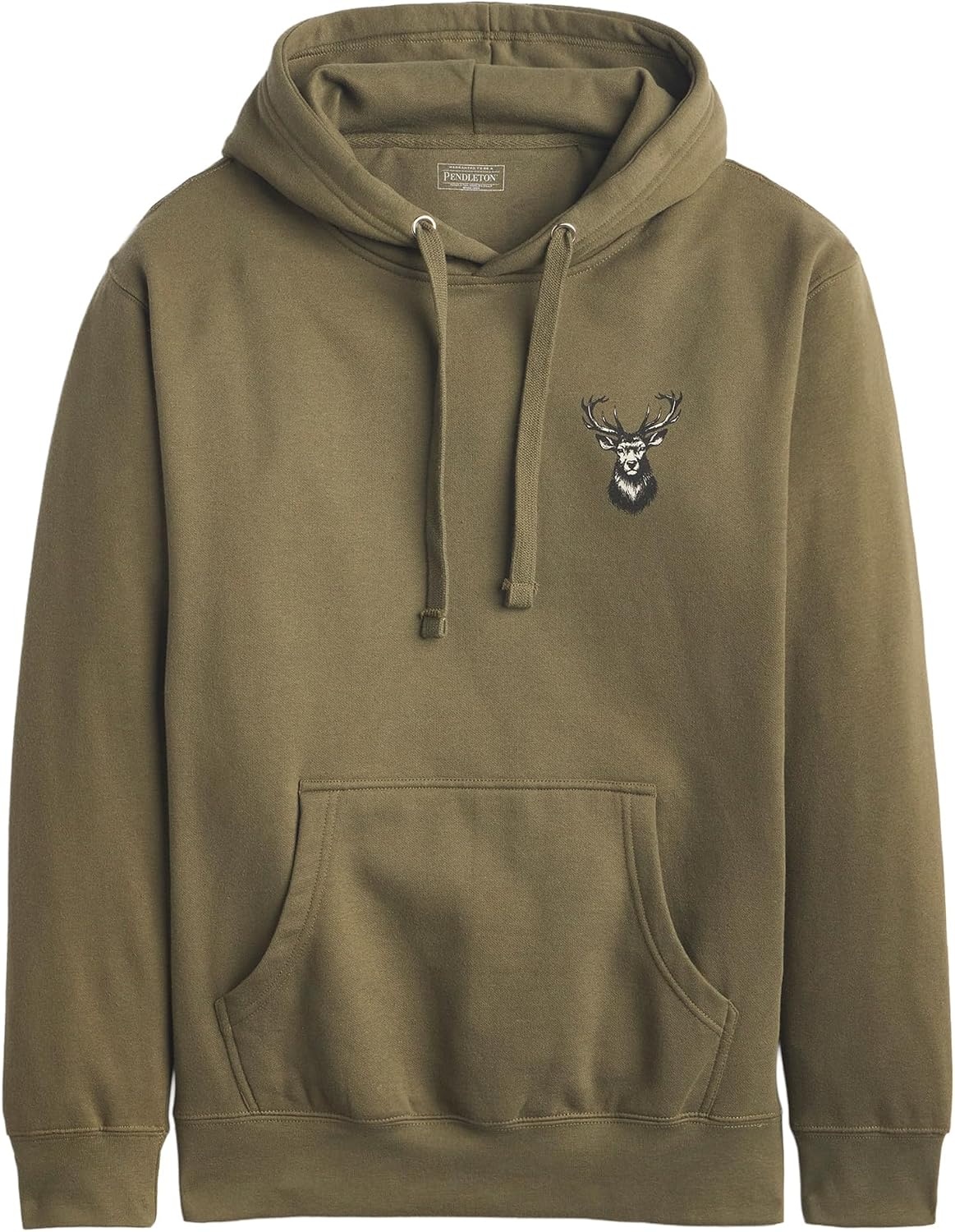 image:imagePendleton Mens Western Heritage Graphic Hoodie Soft Cotton Blend Sweatshirt with Iconic Designs and Hooded DrawstringMilitary GreenBlack