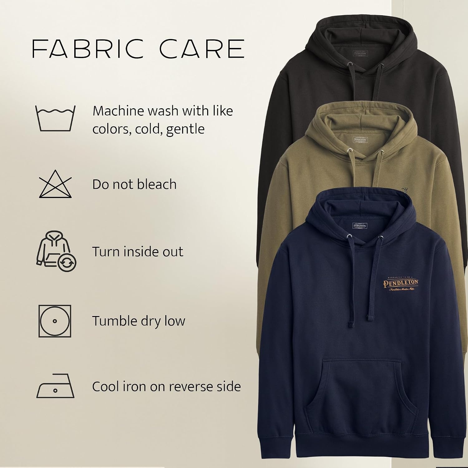 image:imagePendleton Mens Western Heritage Graphic Hoodie Soft Cotton Blend Sweatshirt with Iconic Designs and Hooded DrawstringNavy BlazerGold