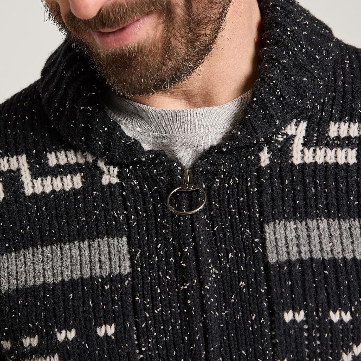 image:imagePendleton Mens Westerley Wool Cardigan Iconic Heritage Style MidWeight ZipUp Sweater for Versatile Spring LayeringBlack Donegal
