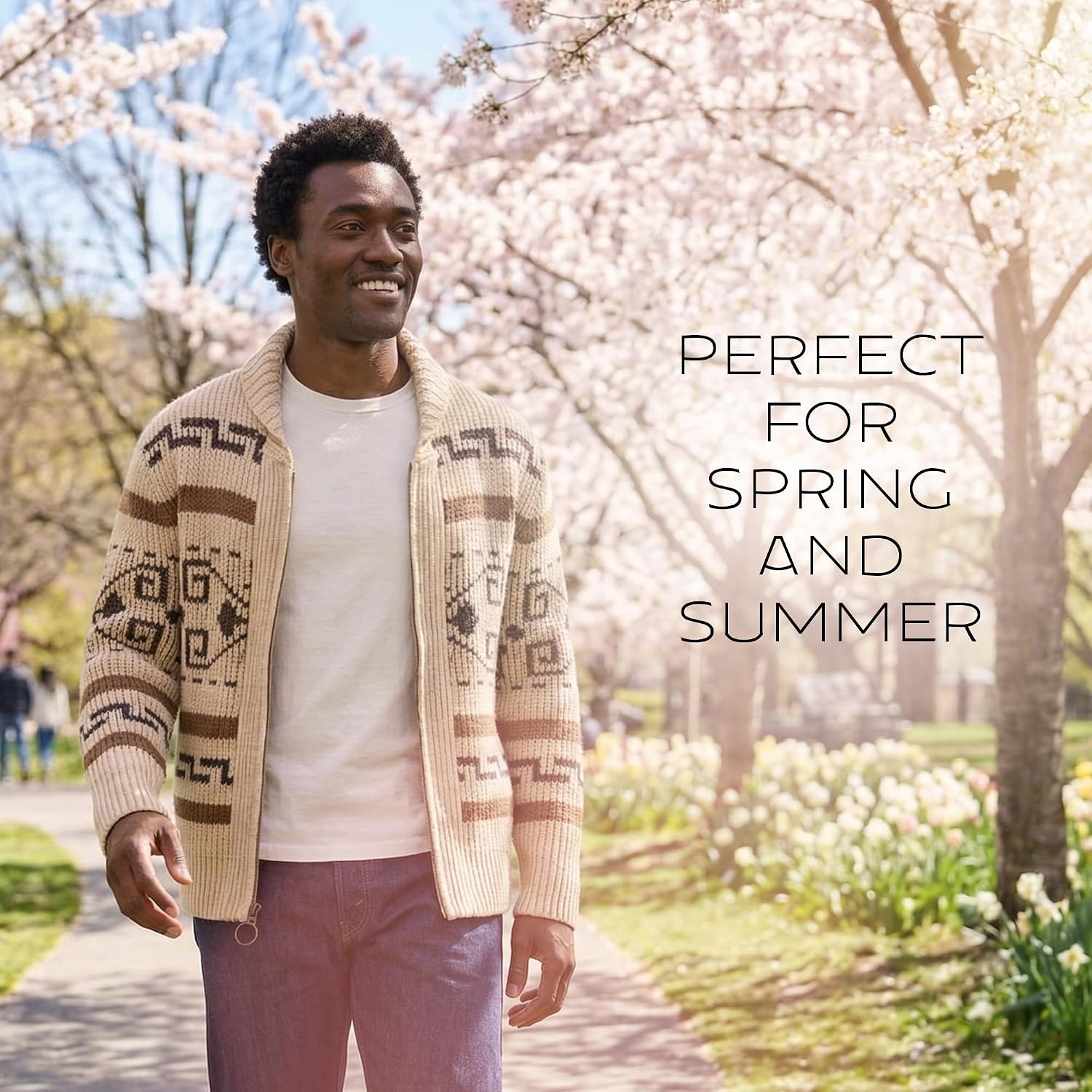 image:imagePendleton Mens Westerley Wool Cardigan Iconic Heritage Style MidWeight ZipUp Sweater for Versatile Spring LayeringBlack Donegal